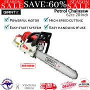 Giantz 62CC Chainsaw Commercial Petrol 20" Bar E-Start Pruning Chain Sawing Tool