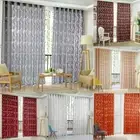 Vine Leaves Tulle Tulle Voile Curtains 2M Semi Blackout Curtain for Bedroom