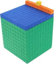 Generic 1 Set Early Education Math Cube Classroom Manipulatives Large Block Learning Cubes Play Number Educational Counting Base Decimal