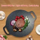 Aluminum Round Griddle Grill Pan Korean Grill Pan Stone Coating For