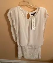 NWT Aidan Mattox Ivory Beaded Mini Dress Size 10