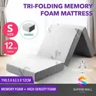 Foldable Single Memory Foam Mattress Sleeping Mat Trifold Sofa Bed Camping Pad