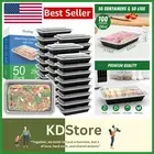 Sturdy 50 Pack 28 oz Meal Prep Containers - Microwave, Freezer & Dishwasher Safe