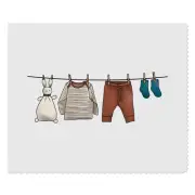2 x 'Baby Clothes Washing Line' Lens Cleaning Cloths (LC00023061)