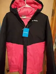 Columbia OVERLOOK DRIVE Insulated Jacket Black/Pink Youth Size XL BRAND NEW