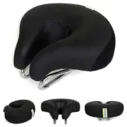 Bicycle Saddle No Nose Bicycle Saddle Mountain Bike Thickened Super Soft Cushio Black