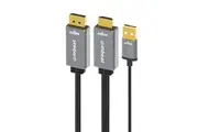 mbeat Tough Link 1.8m HDMI To Displayport Adapter Cable With USB Power - GRY BLK