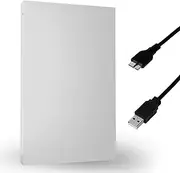 External Hard Drive 1TB HDD 2.5 Inch External Data Storage Pocket Size Backup Hard Disk USB 3.0 Hardrive Compatible for Gaming PC, Mac, Laptop, PS3, PS4 - Silver