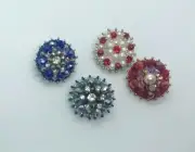 Gift for Her: 4 sets of Button Brooches each 1 inch