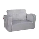 VEVOR Kids Couch, Toddler Chairs Comfy, 2-in-1 Toddler Couch Sofa Bed Fold Out,