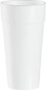 24oz Tall White Insulated Foam Drinking Cup 500pcs