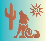 Stencil Joanie Aztec Desert Wolf Southwest Howling Cactus Kokopelli Sun DIY Sign