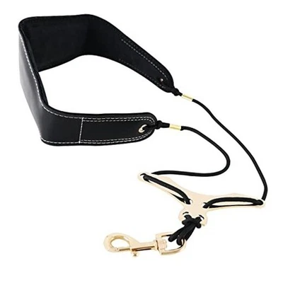 Saxophone Neck Strap Leather Saxophone Strap Pad Adjustable length Alto Sax