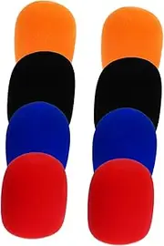 DRESSOOS 8Pcs Handheld Microphone Covers Windshield Windscreen for Ktv Stage Performances and Interviews Easy to Wash and Maintain