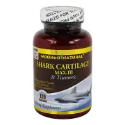 WOHO Natural 100% Natural Shark Cartilage MAX III Tumeric Curcuma 120 Caps