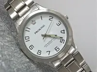 在飛比找Yahoo!奇摩拍賣優惠-Proking全不銹鋼紳士型石英錶!帶寬18mm,清晰數字刻
