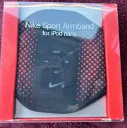 New Nike Sport Armband for Apple iPod Nano, 1-5 GEN., Black & Red