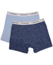 Calvin Klein Boy's Assorted Boxer Briefs (Pack of 2)Blue Bell CK Logo B