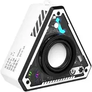 Mini Wireless Speaker with Lights Waterproof Small Portable Speakers with 360 Surround Sound for Home Travel Outdoor,White