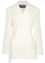 Jacquemus La Veste Tibau Double-breasted Blazer - White - 36 (UK8 / S) 36 (UK8 / S)