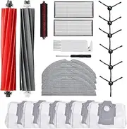 Vacuum Accessories Kit Roller Side Brushes. Compatible for Roborock S8 Pro Ultra, S8 S8+ Main Side Brush Filter Dust Bag Replacement Robot Vacuum Accessories Parts.