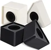 Yardwe 1Set Mic Logo Cube Stations Triangular Abs Microphone Flag Holders for Interviews Easy to Install Durable Branding for Professional Use and Design