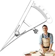 Wing Divider Compass | Lockable Metal Compass,Adjustable Precision Spring Wing Divider, High Polished Leather Regulation Tools Edge Creaser, Leather Craft Tool