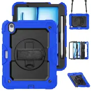 MCC Shockproof iPad Air 11" 2024 M2 Strap Rugged Case Cover Apple 6th Gen 6 [Blue]