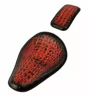 Antique Orange Alligator Spring Seat Harley Sportster Chopper Bobber Dyna Honda