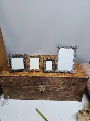 R12 Vintage Collection Set of 4 Ornate Pic Frames w/Rhinestones And Enamel # 2
