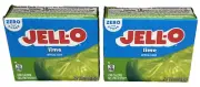 Jello Zero Sugar Lime Gelatin Dessert 0.3 oz ( 2 Boxes )