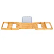 Bathtub Caddy Tray Bamboo Spa Bath Tub Holder Rack for Wine Glass,Tablet, Phone