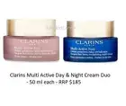 Clarins Multi Active Day & Night Cream Duo - New - 50 ml - RRP $185