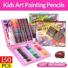 150PCS Kids Art Set Box Case Painting Drawing Colour Pencils Pastels Artist kit