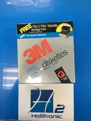 New Sealed 3M 5.25" Diskettes SS DD RH Double Density Box Of 10