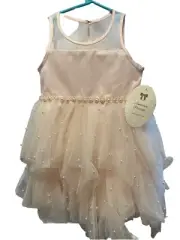 American Princess Girl Spring Dress 4T Light Pink Blush With Jewels Pageant