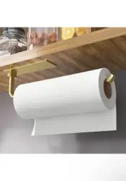 Paper Towel Holder - Self-Adhesive or Drilling, Matte Black Paper Towel Rack