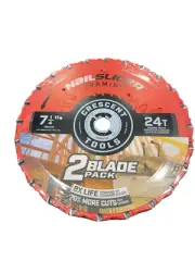 Crescent Tools Nail Slicer Framing 7 1/4”x 24 T Circular Saw 2 Pack Blades NIP#3