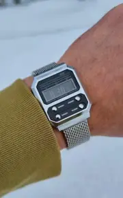 Weighted Metal – Modified Watch Based on Casio A100 – Custom Digital Watch gift