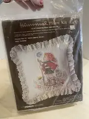 Vintage Hummel Pillow Kit CrossStitch& Quilt Peasant Boy New Old Stock