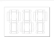 Bus Card Box (2"x 3-5/8"x 3/4") 3-UP on Di-Cut 12"x18" Wh 14pt C1S Cvr-100 Shts