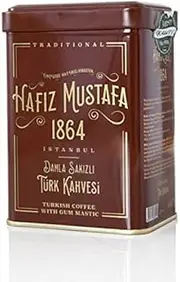Hafiz Mustafa 1864 Istanbul, Gum Mastic Turkish Coffee, Finest Ground, Authentic, Milled and Medium Roasted Arabica Beans, Tray Gift Ideas for Birthday, Christmas
