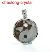 39.65Ct Pallasite Meteorite Pendant Brenham Meteorite Necklace --206