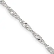 16 Inch Sterling Silver 2.25mm Singapore Chain