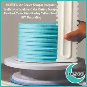 HUSEEL 1pc Cream Scraper Irregular Teeth Edge Spatulas Cake Baking Scraper