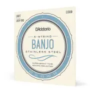D'Addario EJS60 Light Stainless Steel 5-String Banjo Strings (10-20 Gauge)