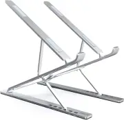 ElfAnt Laptop Stand Adjustable Portable Aluminum for 10" Double Layer, Silver