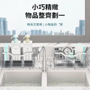 【Cooksy】廚房水槽不鏽鋼瀝水架 斜型自動排水 水槽置物架 海綿抹布瀝水架 抹布掛架 廚房浴室收納架