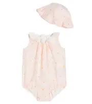 [Chloe Kids] Chloé Kids Baby cotton playsuit and sunhat set M 1 pink
