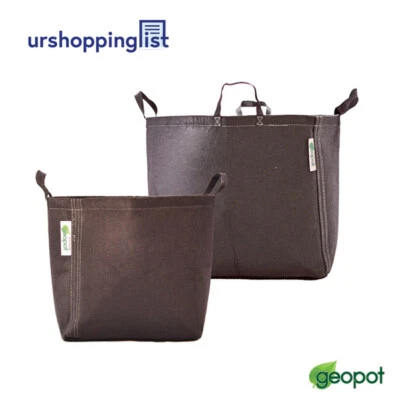 5 x GeoPot Black Self-Supporting with Handles - 19L | Geo Smart Fabric Pot